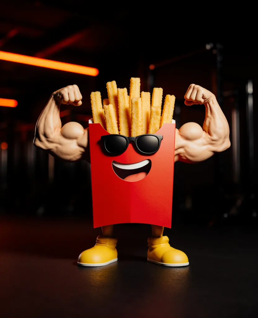 Big Frits, de gespierde patat-mascotte van BASICFRIT
